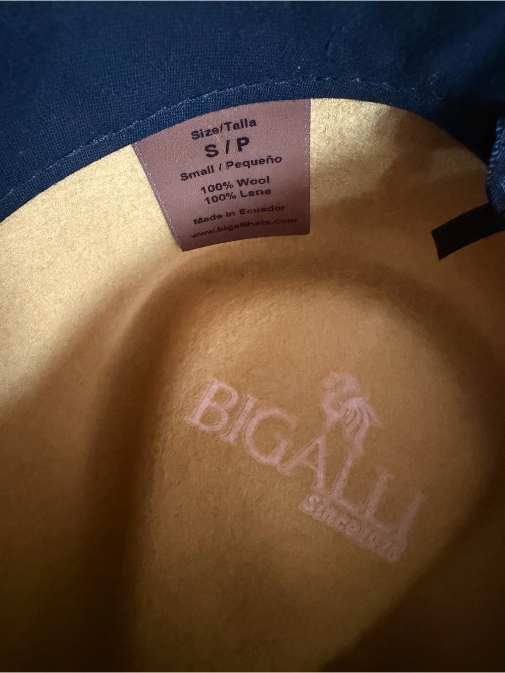 Bigalli felt hat. Mustard color - Picture 4 of 5